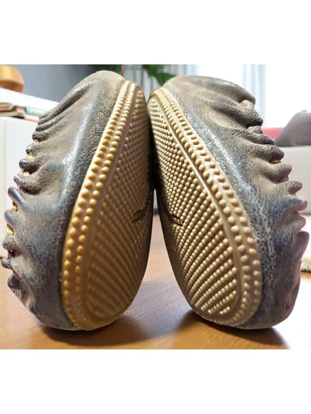 Nicole Alden Wide Moccasin Flats - Women 8.5W Comfort Shoes with Studded Detail